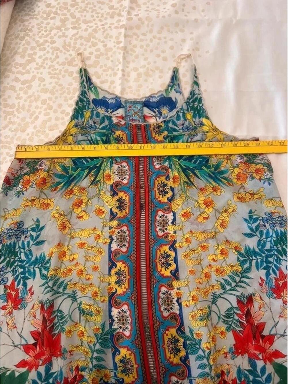 Gorgeous Johnny Was Floral Silk Tank Dress - Picture 5 of 9